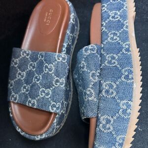 Gucci platform slides